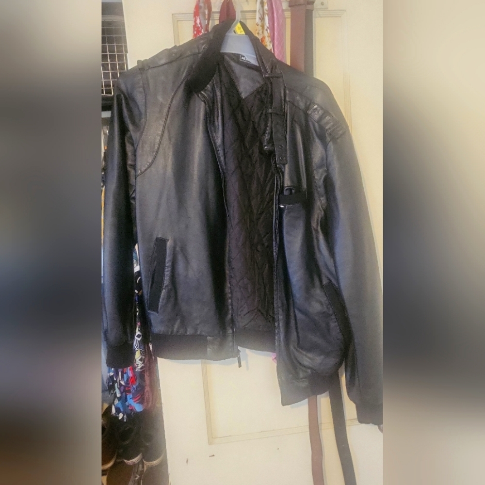 Faux lether jacket